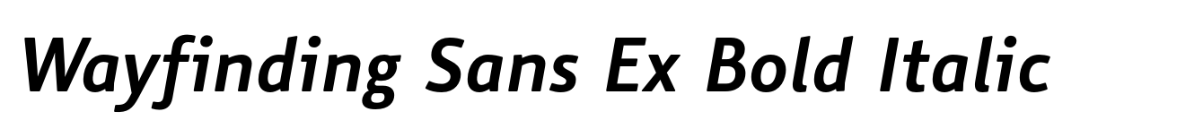 Wayfinding Sans Ex Bold Italic image